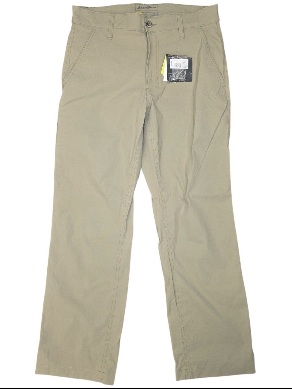Eddie Bauer Travex Horizon Guide Chino Pants Mens Beige 32x30 Straight Fit